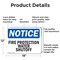 Signmission Fire Protection Water Shutoff OSHA Notice Sign, Aluminum, 18in W x 12in L, 2PK OS-2PACK-NS-A-1218-L-12622 - alternate 6